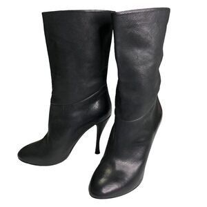 Tabitha Simmons Soft Leather Calf Boots Shoes 39 Black great condition